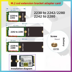Staffa di Estensione per SSD M.2 NVMe NGFF da 2230 a 2242 a 2280 - Product Image 3