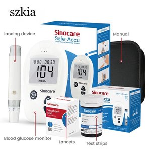 Monitor de Glucosa en Sangre <span class=keywords><strong>Sinocare</strong></span> Codefree, Medidor de Glucosa en Sangre, Máquina de Prueba de Diabetes con 50 Tiras Reactivas - Product Image 3