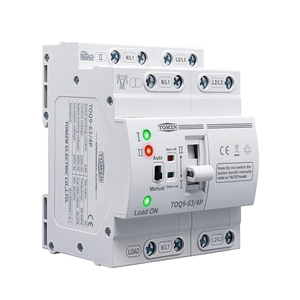 Interruptor de Transferencia Automática TOMZN TOQ9 Modelo Slim, Interruptor de Doble Alimentación <span class=keywords><strong>ATS</strong></span> 2P 4P 230V AC 63A, Riel DIN, 50/60Hz, Conmutación Ininterrumpida - Product Image 2