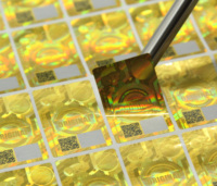 Etiqueta Holográfica Ovalada Verde Personalizada ZHEHAN, Etiqueta de Seguridad Láser 3D, Sello de Garantía con Logotipo Anti-falsificación, Resistente al Agua
