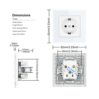 Prise murale électrique domestique multi-prises Schuko standard UE Allemagne avec couvercle étanche