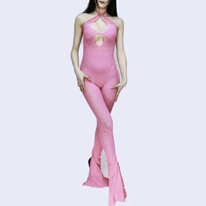 <span class=keywords><strong>Sexy</strong></span> Mesh Bodycon für Frauen Durchsichtiger Club Party Abend Elegante Overalls - Product Image 4