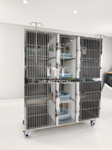 MT Hôpital vétérinaire médical 304 Équipement en acier inoxydable Clinique de cage vétérinaire pour animaux de compagnie, chiens et chats hospitalisés - Product Image 4