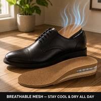 Semelles Confortables Rehaussantes de 5 cm pour Hommes et Femmes, en Mousse à Mémoire EVA, Respirantes, avec Coussin d'Air et Absorption des Chocs pour la Voûte Plantaire