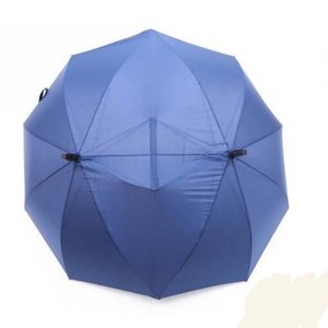 Customizable Double Canopy Straight <b>Umbrella</b> Business Gifts Wedding Modern Hands-Free Windproof Lover Logo Printing Metal - Product Image 3