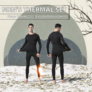 Ensemble de sous-vêtements thermiques d'hiver pour hommes, doublure polaire respirante, épais, en Spandex/Polyester, chemises et pantalons longs, couche de base - Product Image 2