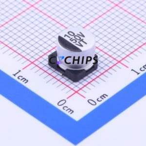 ตัวเก็บประจุอิเล็กโทรไลต์อะลูมิเนียมแบบ SMD รุ่น VT1H100ME054000CE0 ขนาด D6.3xL5.4 มม. 10uF 20% 50V 6.3 มม. - Product Image 1