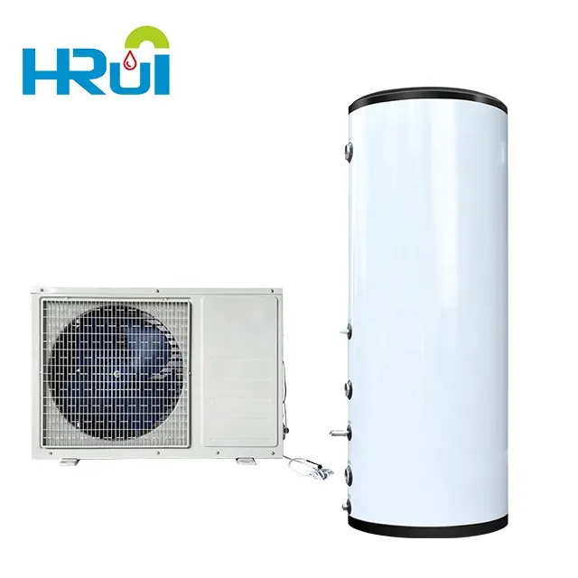 Serbatoio dell'acqua di riscaldamento del flusso del refrigerante del sistema diviso della pompa di calore dell'acqua per acqua calda sanitaria della famiglia