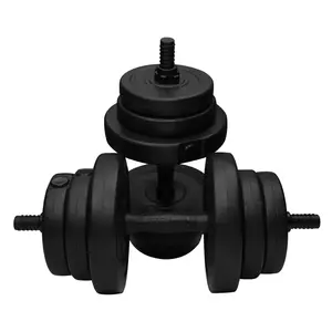 Factory Direct Gym-Suitable 10Kg 20Kg 30Kg Adjustable Concrete Plastic Dumbbell Sets Cheap Free Weights