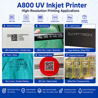 Impresora Industrial de Inyección de Tinta Piezoeléctrica UV de 600DPI, Alta Resolución, Códigos QR de Datos Variables, Tinta Blanca, Máquina de Codificación de Fechas de Lote