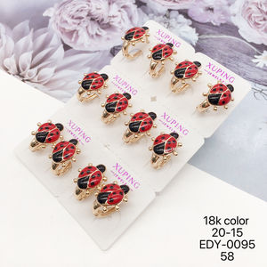 <span class=keywords><strong>Orecchini</strong></span> XUPING Gioielli all'Ingrosso in Acciaio Inox Placcato Oro per Bambina con Ciliegia, Fragola, <span class=keywords><strong>Coccinella</strong></span> e Cuore Rosa - Product Image 6