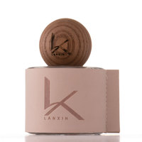 50ml 100ml rond en cuir vide Reed diffuseur bouteille arôme huile verre bouteilles de parfum avec bâtons Reed diffuseur boule de bois