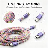 Câble de données USB-A vers USB-C Type-C Togudu en peluche, conception magnétique, charge rapide 60W, courant 2A, modèle T-143
