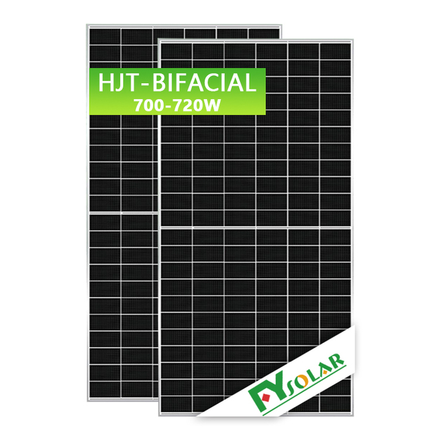 HJT Bifacial 700watt 1000 Watt FY Solar Panel 670w 675w 680w 690w 700w 705W 710W 715W 720W Photovoltaic Solar Panels for Roof
