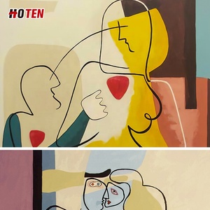 Picasso nổi tiếng vẽ tay trừu tượng dầu Chân Dung & con số trên vải tường nghệ thuật trang trí cơ sở - Product Image 5