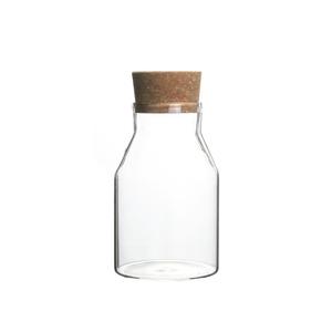 Botella de Almacenamiento Minimalista de Vidrio Borosilicato con Tapa de Corcho para Granos de Café, Hojas de Té, Especias y Frutas Secas - Product Image 2