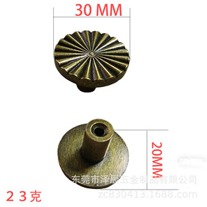 Zechen Furniture Handle Zinc Alloy 30mm Round Antique Cabinet <b>Knob</b> Traditional Style Durable - Product Image 1