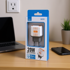 Chargeur mural GaN 20W USB C A, sortie haute puissance, charge rapide, utilisation domestique - Product Image 3