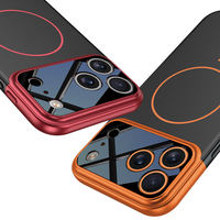 Casing Ponsel Lensa Magnetik Warna-Warni dengan Tekstur Kulit untuk Pengisian Daya Nirkabel untuk iPhone 17E 17 Pro Max Aksesoris Ponsel