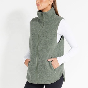 Gran oferta, chaleco de lana Sherpa para <span class=keywords><strong>mujer</strong></span>, ajuste relajado de gran tamaño con traje de gimnasio de diseño de longitud más larga Extra suave - Product Image 1