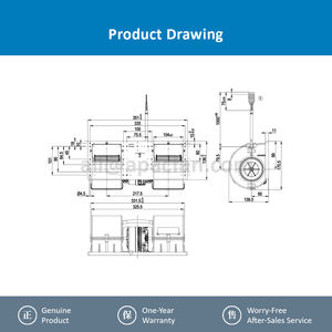 พัดลมระบายความร้อนแบบ EC Bus รุ่น ebmpapst K3G097-AS82-82 24V DC 740W - Product Image 4