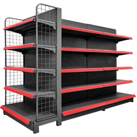Scaffali per supermercato a doppio lato a scaffale in ferro per supermercato