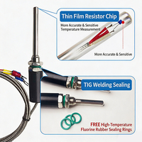 Sonde de température RTD PT1000 PT100/K/E/CU50, capteur de température à vis fileté M6 M8 M12 M20, thermocouple 3 fils 4 fils