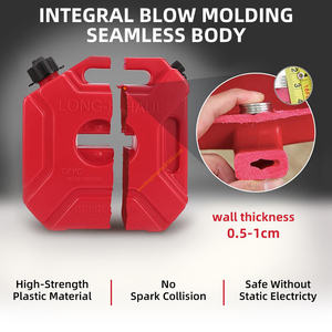 Jimny-contenedor de combustible <span class=keywords><strong>Jerry</strong></span> Can, tanque de almacenamiento de gasolina de alta resistencia, color rojo con 2,5 galones - Product Image 3