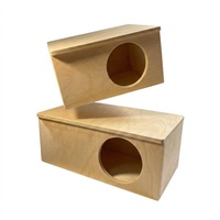 Habitat de luxe pour hamster en bois massif avec design imperméable de haute qualité en bois naturel pour nid d'intérieur pour animaux de compagnie