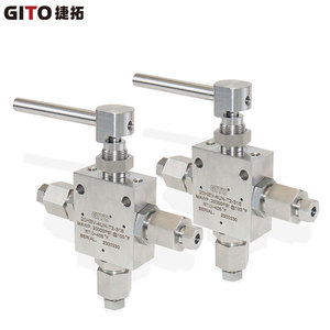 Válvula de Bola de Tres Vías de Alta Presión 20000PSI con Interfaz de 9/16MP, Acero Inoxidable 316, Presión Media-Alta - Product Image 3