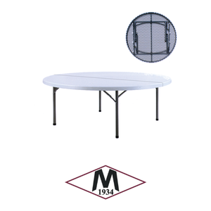 Mesa Plegable Redonda de Polietileno de Dos Piezas para Catering Ø 180 cm H 74 cm M1934 - Product Image 4