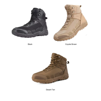 Bottes tactiques pour hommes, bottes de randonnée en montagne, légères, imperméables, respirantes, mi-mollet, à lacets