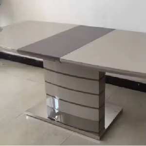 Mesa de Comedor Plegable de Metal Moderna para Uso Doméstico - Product Image 1