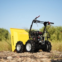 Auster 300KG 6.5 Hp Compact Ducar Loncin Moteur à essence alimenté 4X4 Camion Brouette Mini Dumper