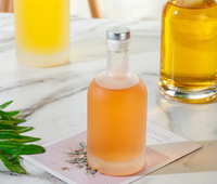 Botol anggur buah kaca buram transparan 50-1000ml kosong dengan steker gabus di ATAU sekrup pada bukaan tersedia