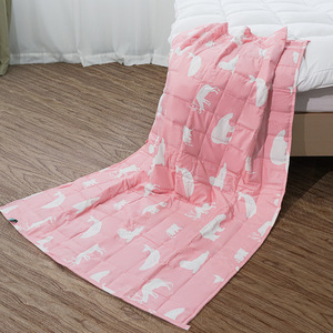 Manta Ponderada de Algodón Rosa con Estampado Animal para Terapia de Alivio del Estrés, Uso en Primavera y Otoño - Product Image 5