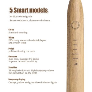 <span class=keywords><strong>Brosse</strong></span> <span class=keywords><strong>à</strong></span> dents électrique sonique en <span class=keywords><strong>bambou</strong></span> LULA 2026 de haute qualité, écologique et <span class=keywords><strong>rechargeable</strong></span>, avec têtes de <span class=keywords><strong>brosse</strong></span> biodégradables - Product Image 3