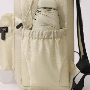 Minimalist Polyester <b>Backpack</b> 20 Inches Softback Daypack 20-35L Waterproof Travel Multiple Pockets Zipper Closure Unisex Arcuate - Product Image 3