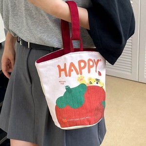 Borsa a tracolla piccola in tela con stampa a tema cartone animato, stile pittura a olio, di tendenza transfrontaliera, carina, portatile per esterni - Product Image 3