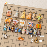 YML & Acier inoxydable Émail Breloque 3D en forme de chat de l'Himalaya, chat vache, chaton, chiot, livre, accessoires de pendentif en émail peints à la main DIY