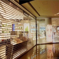 Volet roulant vertical en plastique résistant au feu pour centre commercial, volet roulant automatique en polycarbonate cristal