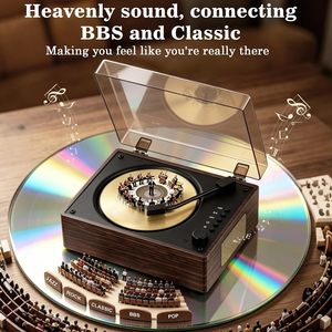 Tocadiscos de Madera para V5.0 con Altavoz Integrado de 10W, Control de Botones, Adaptador de CA para Uso en Interiores, Reproductor de CD - Product Image 6
