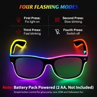 Lunettes LED multicolores à haute luminosité, nouveauté pour fêtes, durables, écologiques, NOUVELLES ARRIVÉES, MEILLEURES VENTES, 3 modes, mariage, anniversaire