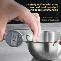 Mini pot à huile en acier inoxydable 304, design classique, durable, pour la cuisine, brûleur à huile chaude pour la cuisine, pots à sauce soja