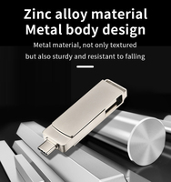 Clé USB multifonction 2 en 1 pivotante en métal OTG USB 2.0 8 Go 16 Go 32 Go 64 Go Clé USB personnalisée en gros Type-C