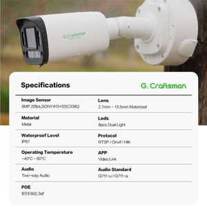 GA-B1VD-M8SS Gcraftsman 8MP 4K IP POEネットワーク ソニーカメラ デュアルライト対応 HIK NVR対応 在庫あり 1～3日以内迅速発送 - Product Image 2