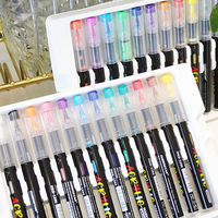 Accessoires de retour à l'école Marqueur de peinture acrylique Graffiti Marqueur acrylique multicolore Stylos à pointe de pinceau Fournitures d'art Stylos à dessin