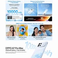 Smartphone OPPO A7 Pro Max 5G 12 Go 512 Go 6,78 pouces 120 Hz AMOLED ColorOS 16.0 Snapdragon 4 Gen 5 10000 mAh 80 W NFC