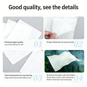 Papel Higiénico de 3 Capas de Alta Calidad, Hecho con Pulpa de Madera Virgen, Fuerte, Absorbente, Desechable, para Uso en Hoteles y Hogares - Product Image 6