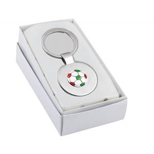 Portachiavi in Metallo Personalizzato con Design Traforato a Tre Colori a Tema Calcio, Portachiavi alla Moda in Lega per Stampa UV, Idea Regalo - Product Image 2